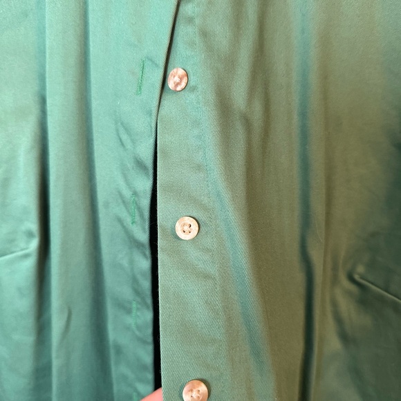 Land’s End Green Button Down Top - Picture 3 of 4